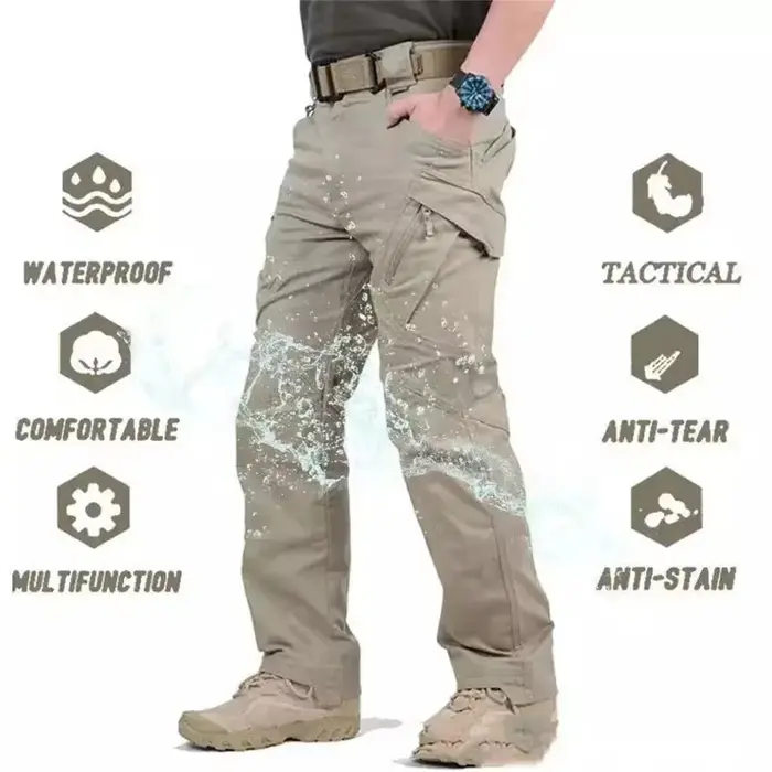 Pantalon tactique pour hommes grande taille, plusieurs poches, élastique, militaire, urbain, pour le