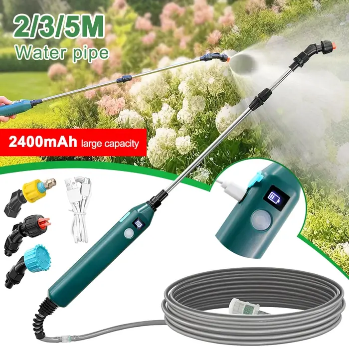 Baguette de pulvérisation électrique Portable 2400mAh, outil d'irrigation, 3 buses de brume, arroseu