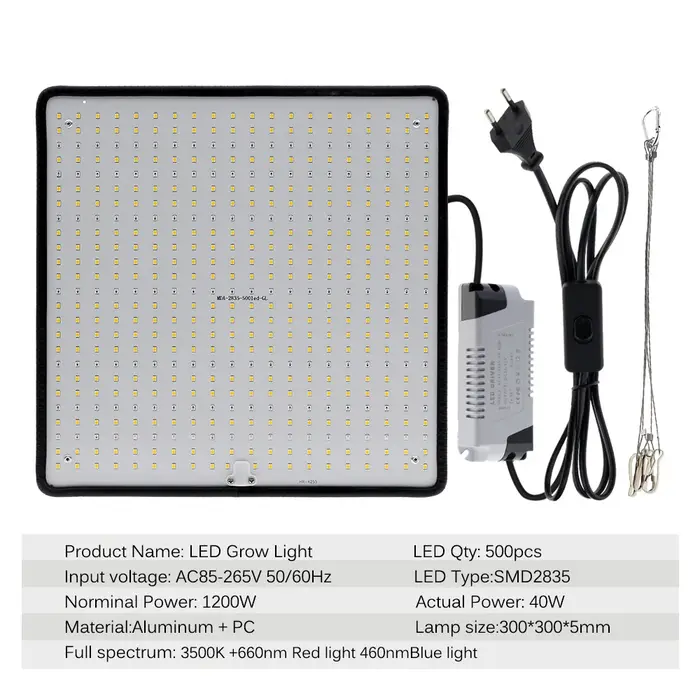 LED élèvent la lumière spectre complet Phyto lampe AC85-240V 40W pour la lumière de croissance des p