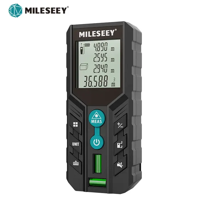 MILESEEY-Télémètre laser pour twiches , ruban à mesurer laser, double bulle horizontale, roulette nu