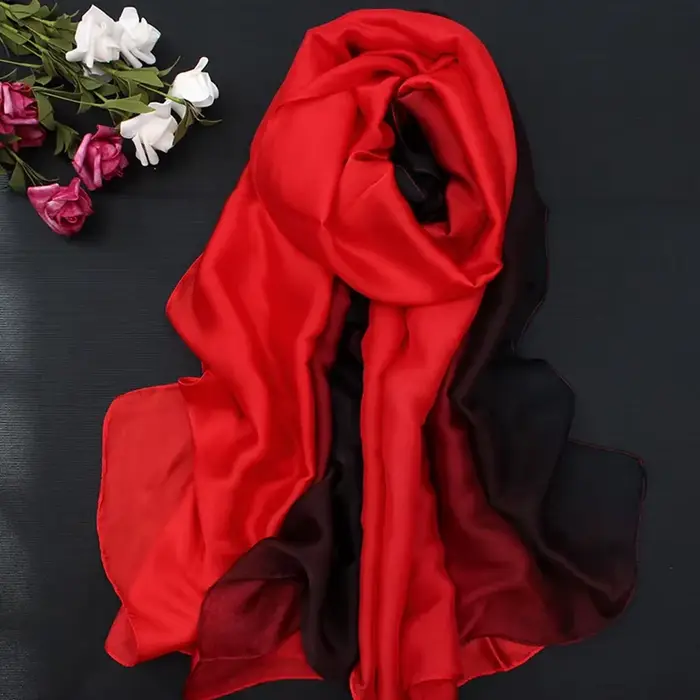 Écharpe en mousseline de soie pour femmes, châle imprimé multicolore, poncho de plage, protection de