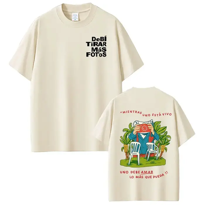 Rappeur Bad Bunny Tour 2025 Debi Tirar Mas Fotos DTMF Merch T-Shirt vêtements pour hommes été col ro
