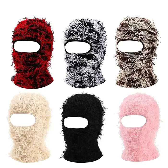 DistMurcia-Cagoule Hip Hop pour femme, masque de ski intégral, bonnets de ski flous, chapeau CamSolo