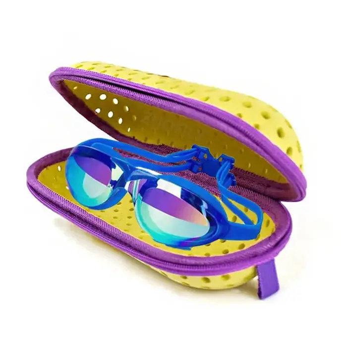 Housse de protection pour lunettes de natation, 1 pièce, boîte de protection souple avec trou de Dra