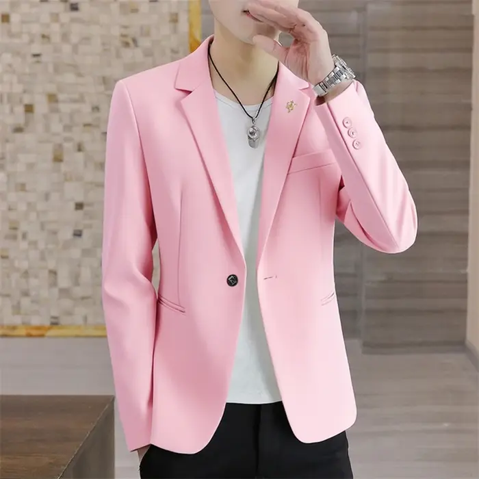 Costume décontracté rouge de style coréen pour homme, tendance printemps-automne, nouvelle tenue de 