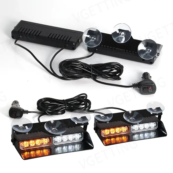Lumières stroboscopiques LED 2 en 1 pour voiture, Flash d'urgence, lampe d'avertissement, barre de p