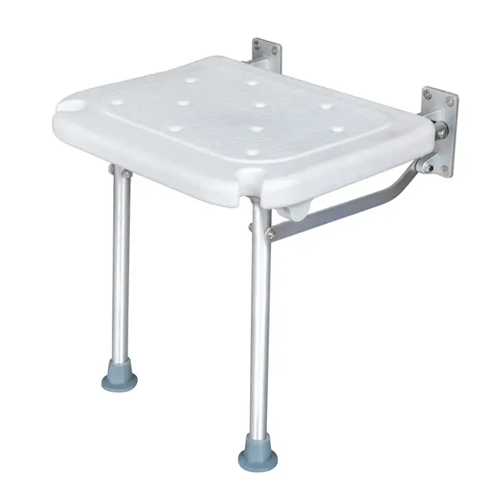Banc de douche pliant avec pieds antidérapants et fente de pomme de douche pour une utilisation sûre et élégante dans la salle de bains occasions spéciales