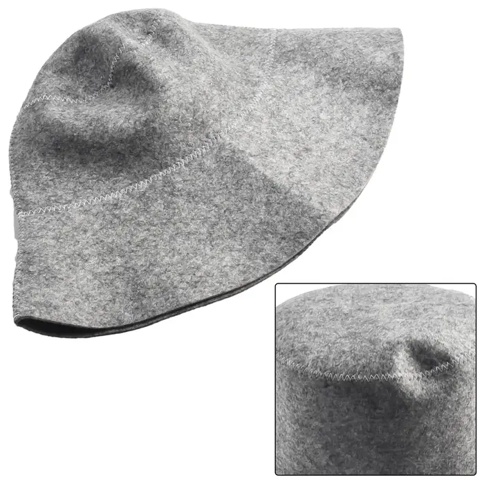Chapeau de Sauna en feutre Anti-chaleur, casquette russe épaisse en feutre de laine, bonnet de douch