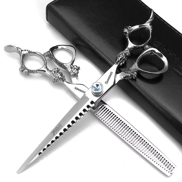 Ciseaux de Salon de coiffure en acier japonais 440C de 7 pouces, ciseaux spécialisés pour coiffeur, 