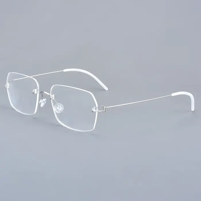 Danemark marque sans monture lunettes cadre ultraléger sans vis hommes affaires lunettes carrées fem