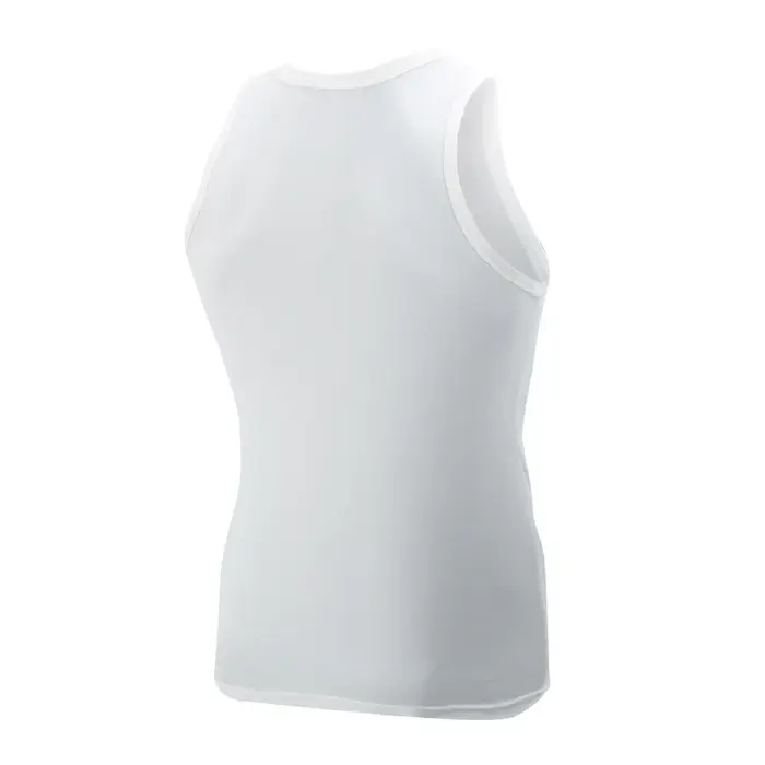 Débardeur Homme 1/3 Noir et Blanc Couleur Unie Épaules Étroites Décontracté Sport Fitness Confortabl