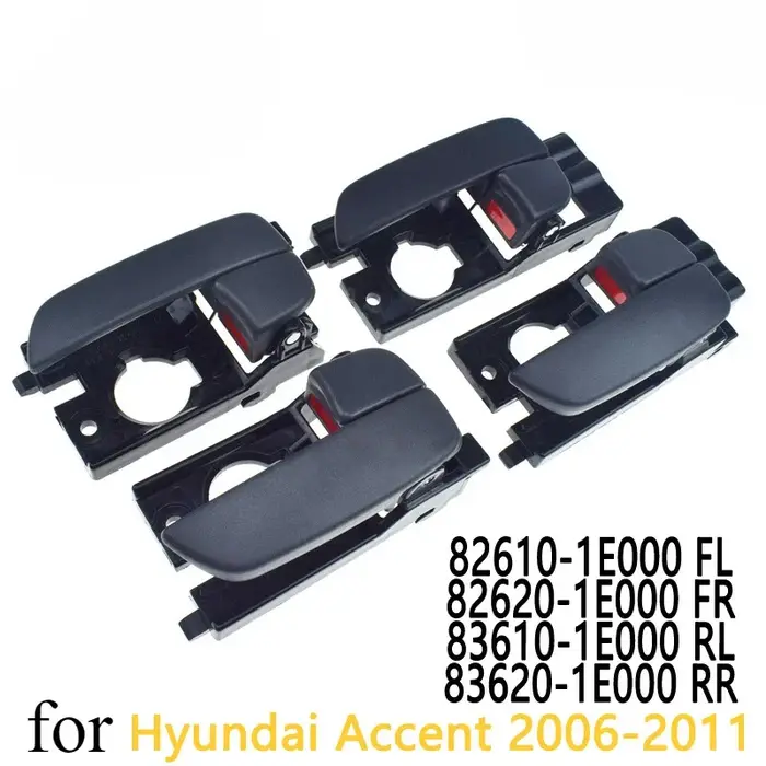 Poignée de porte intérieure noire pour Hyundai Accent 2006 2007 2008 2009 2010 2011 accessoires de voiture élégants pour femmes et hommes occasions spéciales
