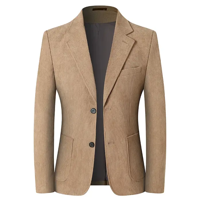 Blazer Hombre haute qualité hommes à la mode veste en velours côtelé affaires décontracté Banquet So