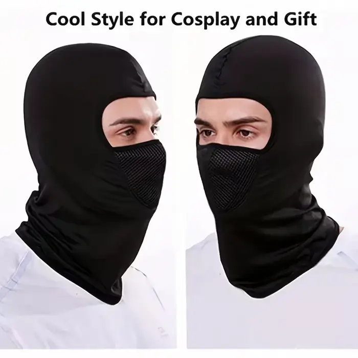 Masque de moto, protection contre le vent et la chaleur, masque intégral respirant, cagoule, écharpe