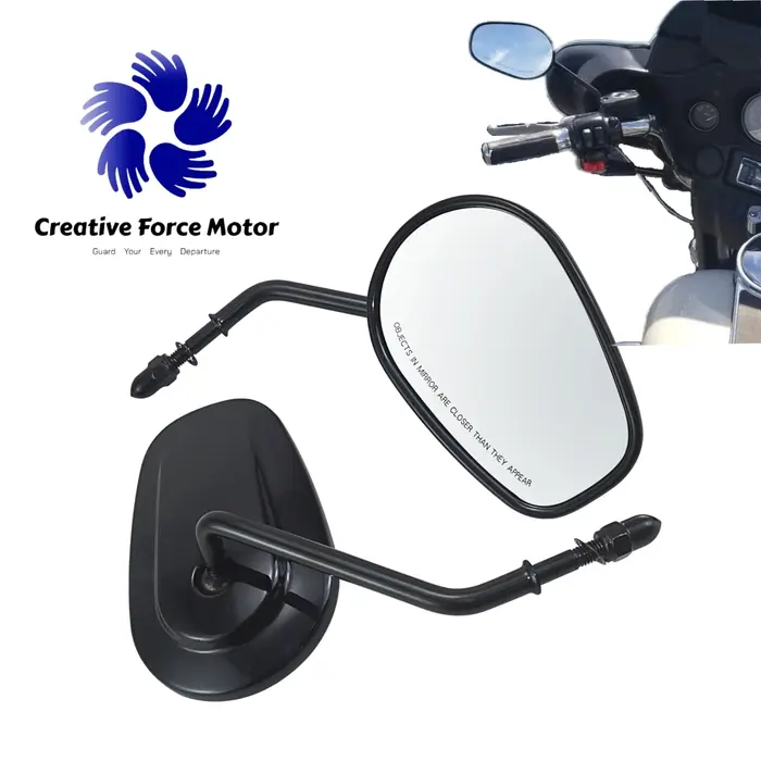 Rétroviseurs latéraux 8mm pour motos Pour Harley Honda Davidson Road King Street Glide Fat Boy Sport