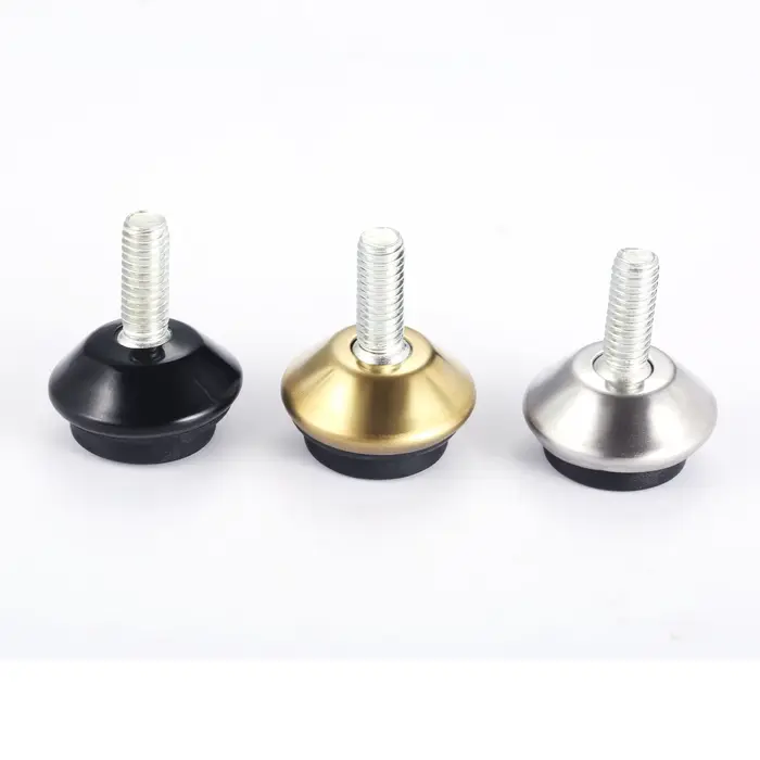 Niveleurs de meubles à filetage M6, 8 pièces, pieds réglables, Base noire pour Tables, chaises, meub