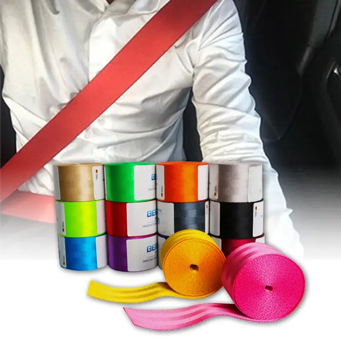 Ceinture de sécurité de voiture large 4.8cm siège de course modifié harnais sangle 3.6m pour enfants sécurité familiale confortable
