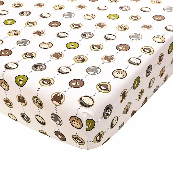 Parure de lit brodée pour nouveau-né, 3 pièces, ensemble de draps pour berceau de pépinière, thème d