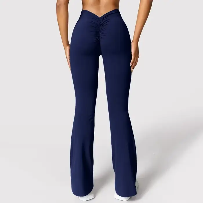 Mode Micro corne Leggings femmes v-back taille pantalons de sport taille haute Push Up fesses pantal