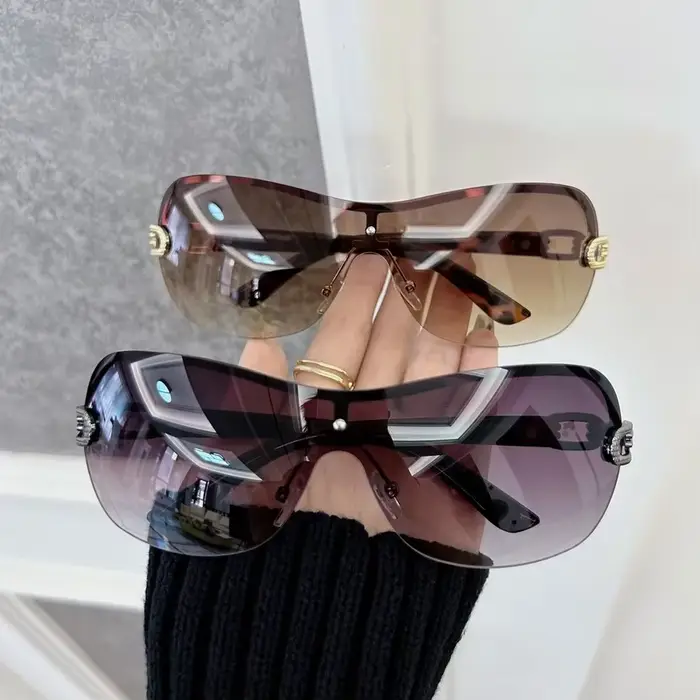Lunettes de soleil carrées décontractées pour hommes et femmes, lunettes de soleil dégradées, marque
