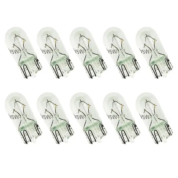 10/20 pièces T10 W5W 194 168 2825 clair intérieur dôme Signal lampes verre 12V 5W halogène lumières 