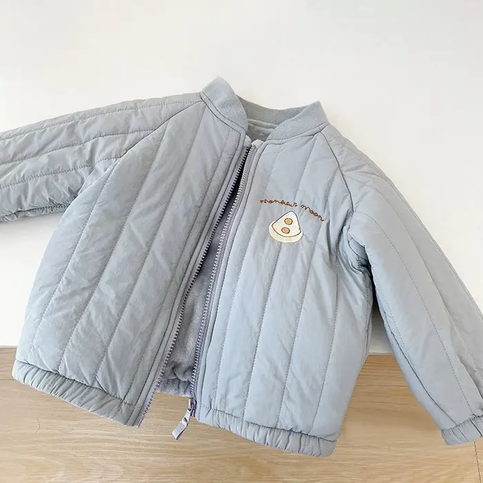 Veste polaire brodée printemps automne pour bébé garçon fille manches longues coton polaire haute qualité occassions spéciales sortie familiale journée parc