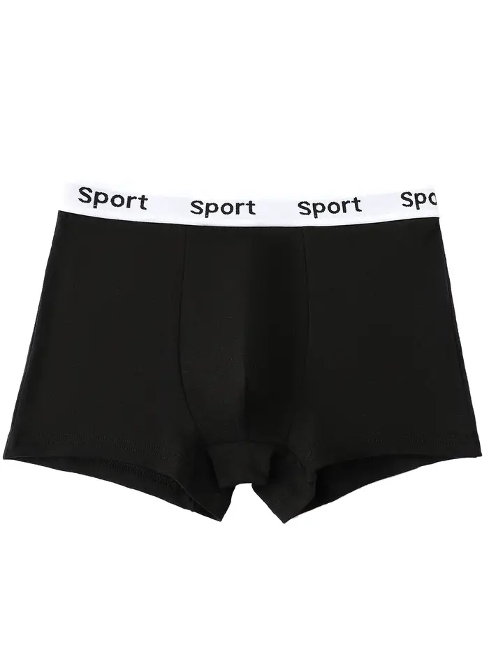 Sous-vêtements garçons 8-14 ans 7 pièces boxer coton respirant - Coloris unis extensibles