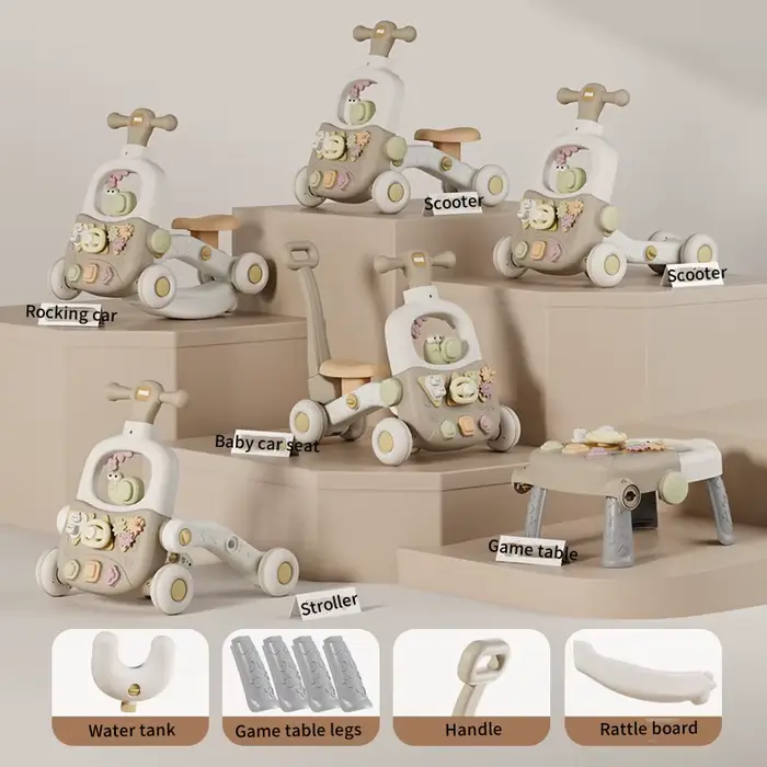 Table de jeu pour enfants, jouet d'apprentissage à marcher, poussette multifonctionnelle pour bébés 
