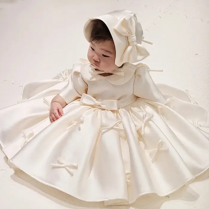 Robe de premier anniversaire pour bébé fille, automne hiver, haut de gamme, légère, Niche de luxe, r