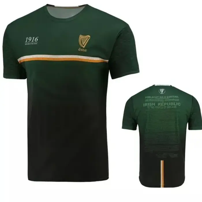 1916 maillot de commémoration 3D imprimé sport Football T-Shirt Collins maillot de commémoration Irl