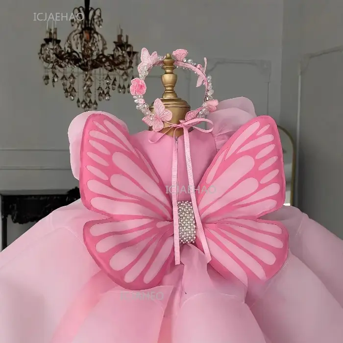 Robe de fête avec ailes, joli tutu, costume de fée, robe de princesse pour anniversaire, concours de