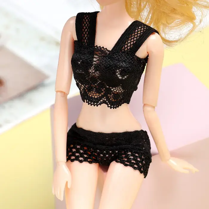 Ensemble de sous-vêtements en dentelle douce pour poupées Blythe 1/6 BJD, culotte de soutien-gorge e