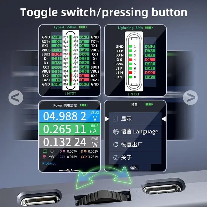 QIANLI iBridge A3 détecteur de prise arrière de téléphone portable Support des dispositifs d'interfa