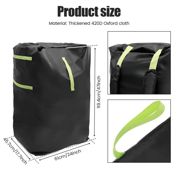 Sac de couverture pour poussette 420D Oxford étanche sac rangement voyage sangle réglable pour protection et commodité des voyages avec bébé