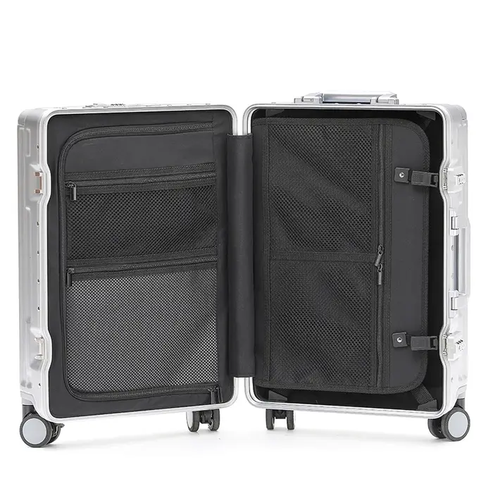 1 pièce ensemble 20 pouces ordinateur fonctionnel cadre en aluminium boîtier de chariot valise d'emb