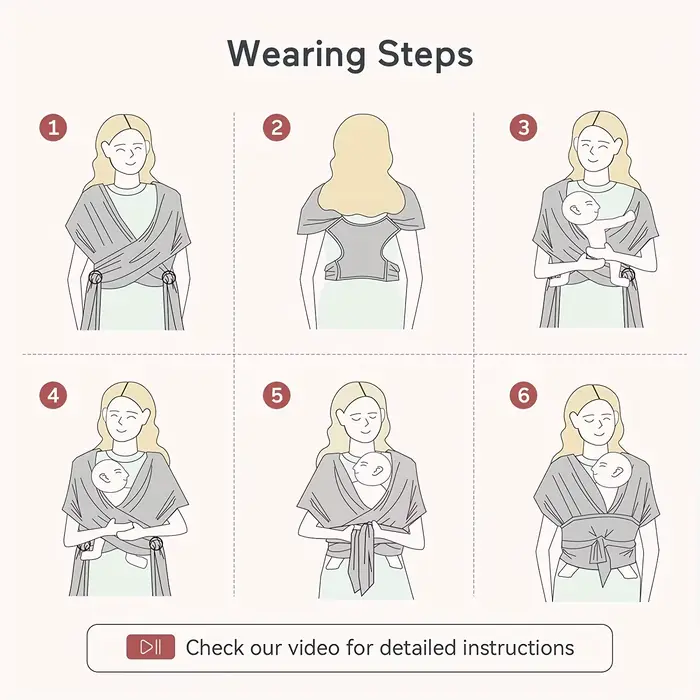 Wrap porte-bébé Original extensible pour bébé, parfait pour les nouveau-nés et les enfants jusqu'à 4