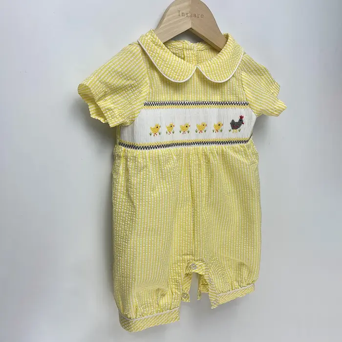 Combinaison d'été en coton à manches courtes pour garçons et filles, vêtements de boutique pour enfa