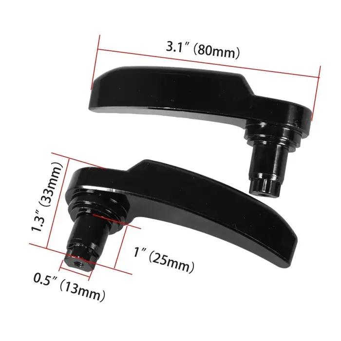 Kit de verrouillage de sac de selle noir de haute qualité, 2 pièces, en aluminium, pour Harley David