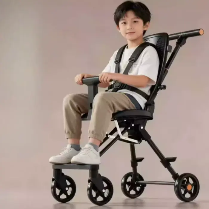 Poussette compacte et légère pour bébés voyage en avion chariot de déplacement facile et robuste pour parents occasionnel usage quotidien