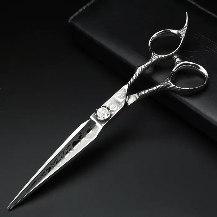 Ciseaux de tatouage de cheveux de 7 pouces, ciseaux de coupe japonais 440C, ciseaux professionnels d