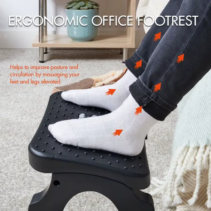 Repose-pieds ergonomique sous le bureau, rouleaux de massage, instituts d'assistance des jambes, tab