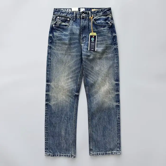 Nouvelle Collection Printemps 2026 – Jean Droit Bleu Clair pour Homme, Style Rétro Américain, Denim 
