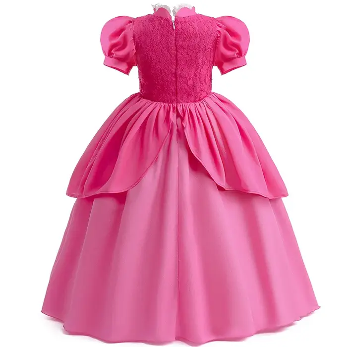 Robe princesse en mousseline de soie et dentelle pour filles, cosplay, robes de soirée éducatives, c