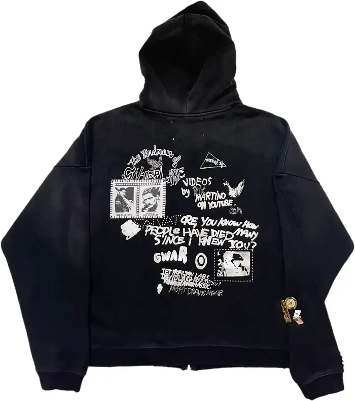 Trou Cardigan PALY broderie sweat à capuche hommes femmes haute qualité Vintage surdimensionné pull 