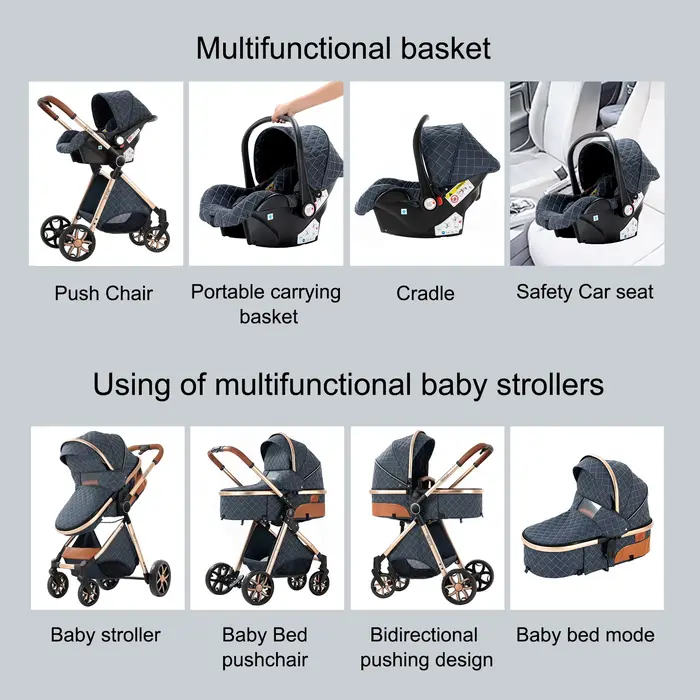 Coussinets bébé poussette landau léger bébé poussettes pour voyage infantile siège auto bébé Buggies