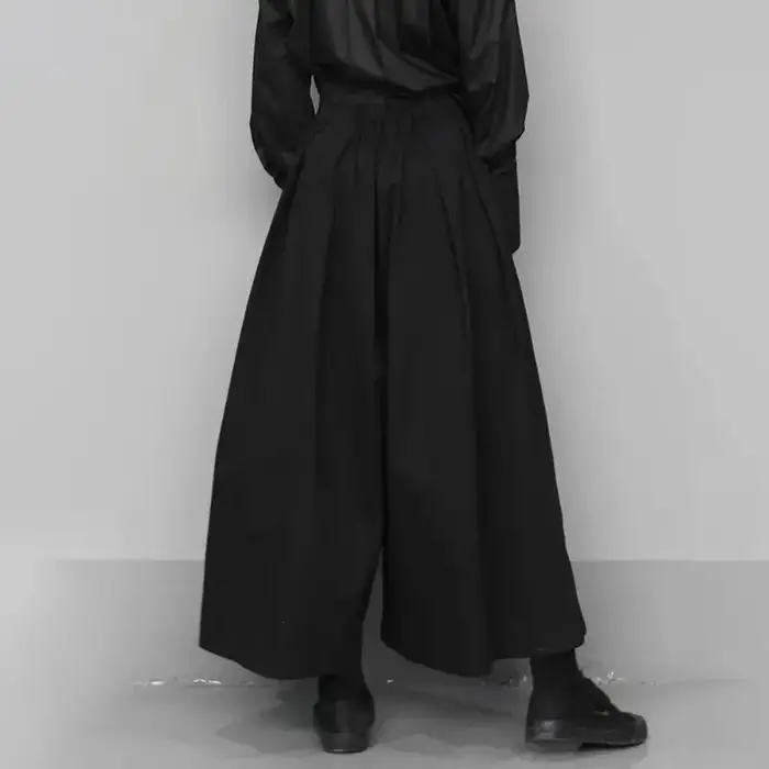 Pantalon Hakama ample à 7 points, Style gothique foncé, nouvelle tendance, jambes larges, sans genre