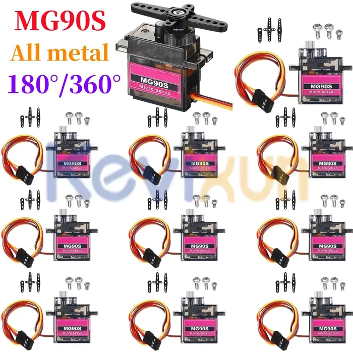 Servo tout engrenage métallique 9g pour hélicoptère avion bateau voiture RC robot mouvements 180 degrés polyvalent