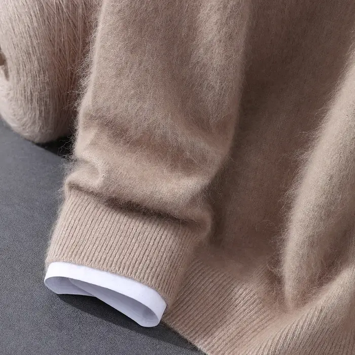 Vêtements pour hommes: pull tricoté en cachemire de vison pur 100%, pull à capuche décontracté et am