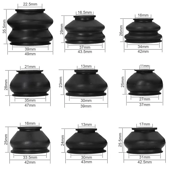 14x Multipack universel voiture Suspension direction rotule en caoutchouc anti-poussière botte couve