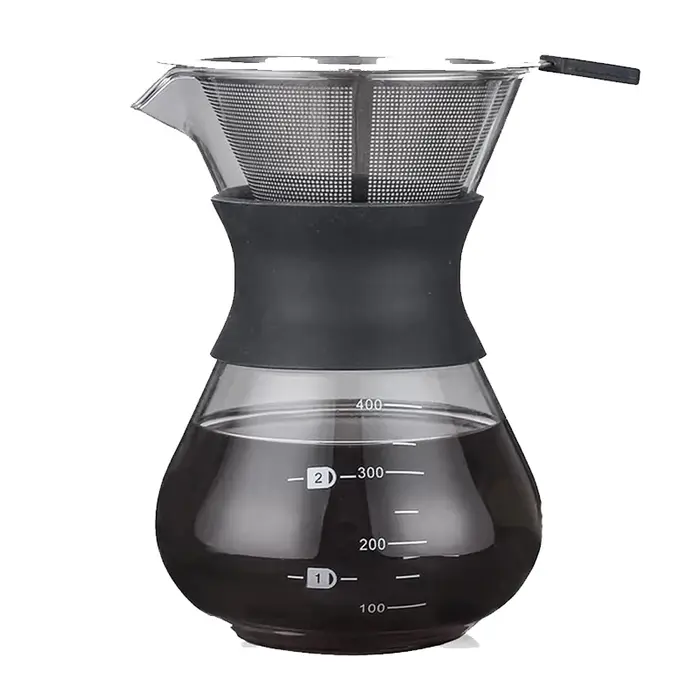 Leeseph Pour Over Coffee Brewer avec filtre à café en acier inoxydable, cafetière goutteur verser av